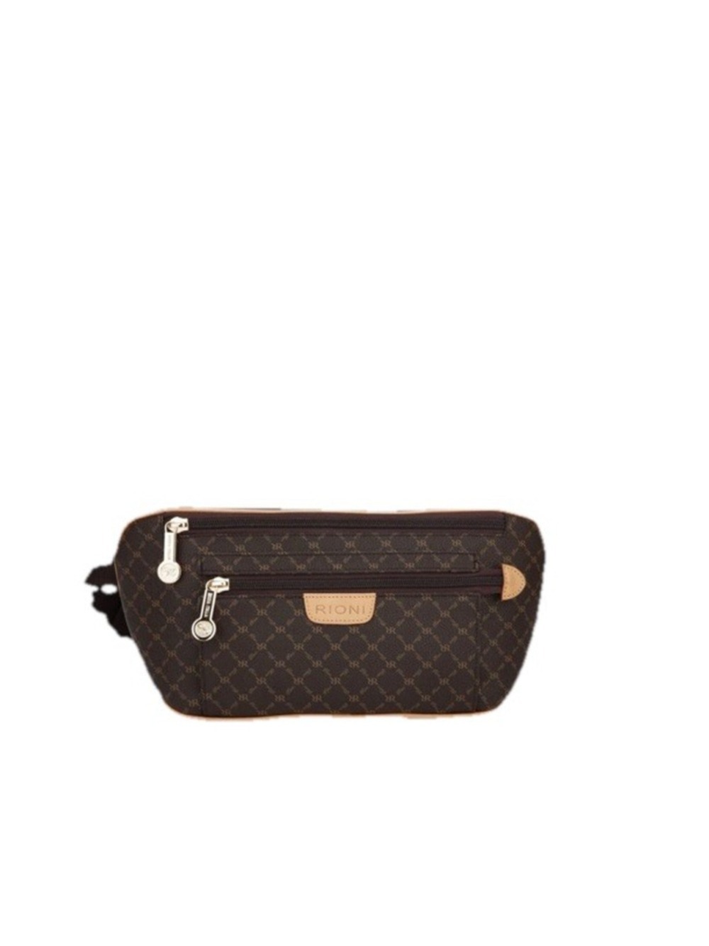 Rioni Womens Traveler's Waist Pouch Signature Brown